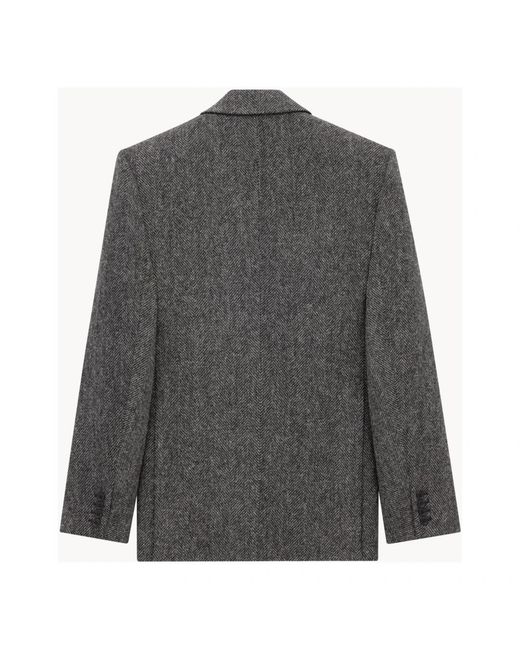 Saint Laurent Jassen ,Grijs ,Blazers in het Black voor heren