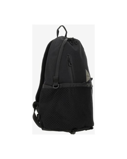 And Wander Black Backpacks for men