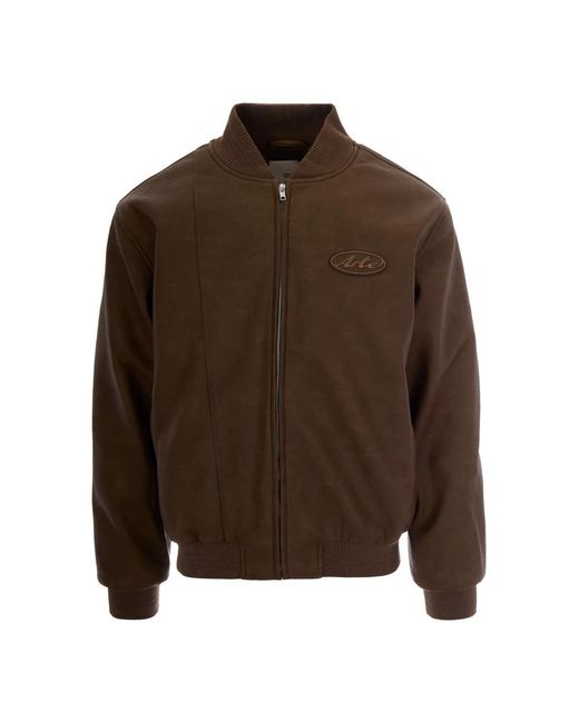 Arte' Brown Bomber Jackets for men