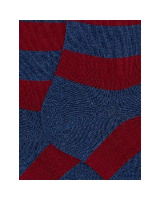 Gallo Lange, Zweifarbige Streifensocken in Blue für Herren