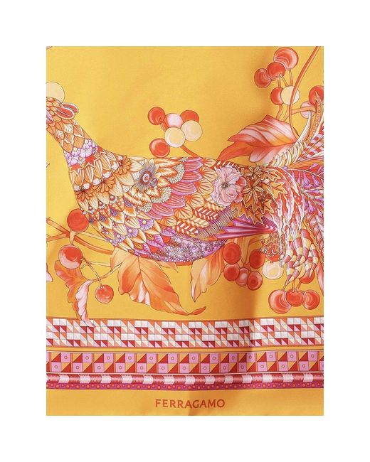 Ferragamo Pink Silky Scarves