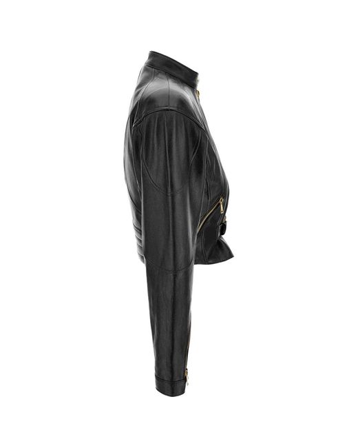 Leather Jackets Versace en coloris Black