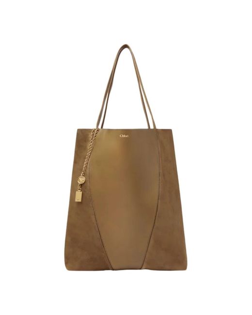 Chloé Brown Spin Tote