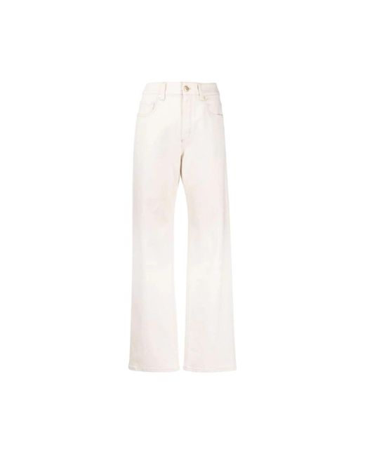 Jeans a gamba larga di Brunello Cucinelli in White