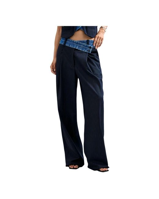 Desigual Blue Wide Trousers