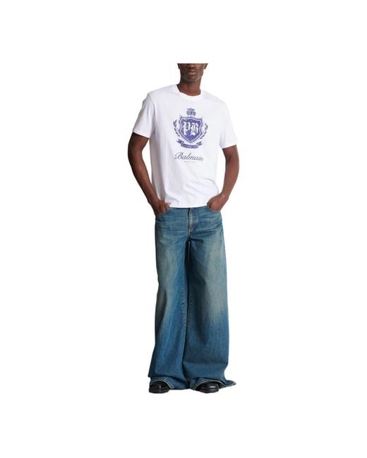 Balmain White T-Shirts for men