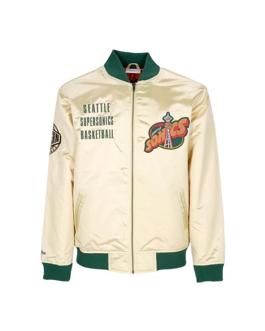 Bomber Jackets di Mitchell & Ness in Natural da Uomo
