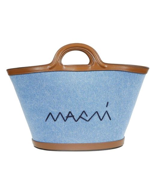 Marni Blue Tropicalia Eimer Tasche