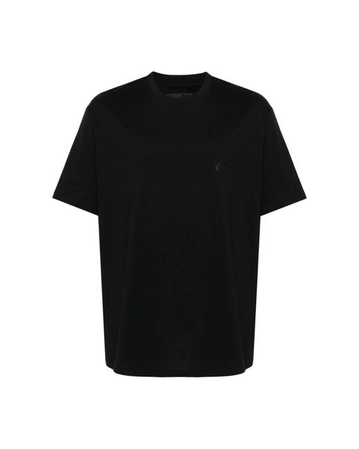 Y-3 Schwarzes logo t-shirt mit rundhalsausschnitt in Black für Herren