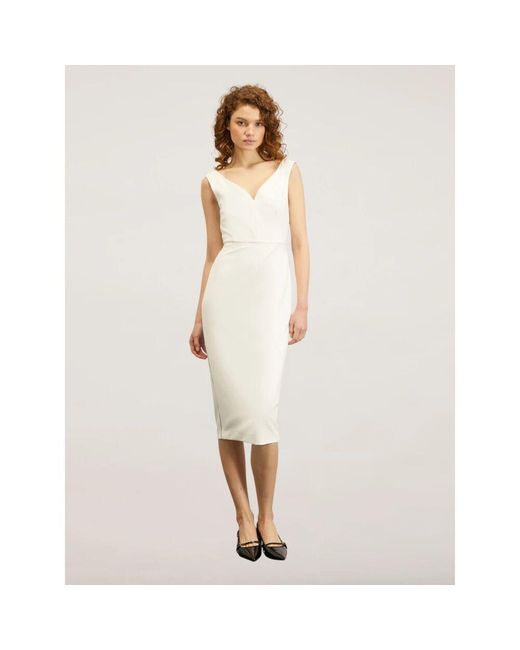 Midi Dresses mötivi de color White