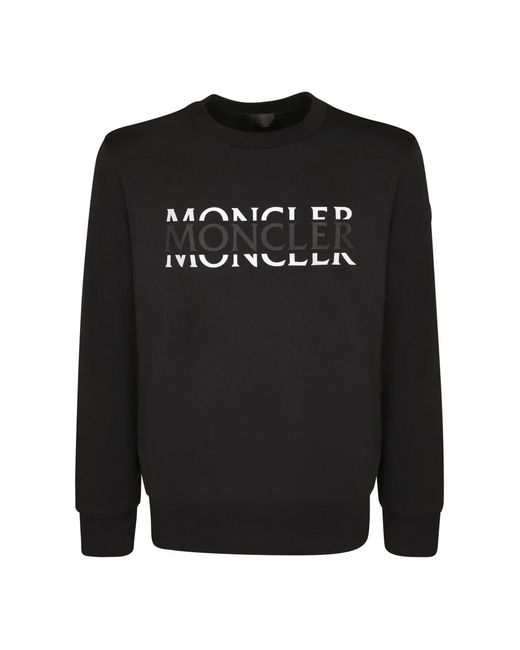 Moncler Logo Sweatshirt in het Black voor heren
