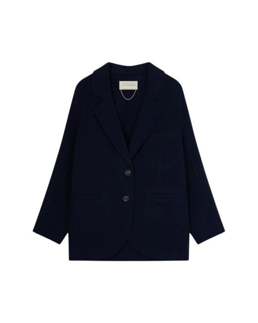 Iconico marc blazer in lana bifacciale di Vanessa Bruno in Blue
