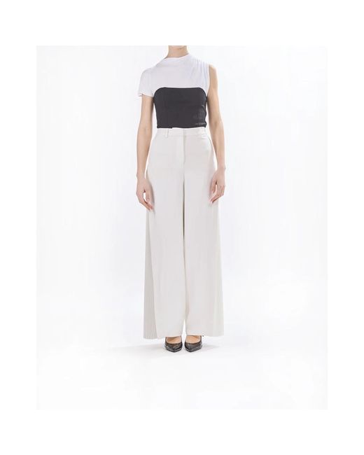 Karl Lagerfeld White Wide Trousers