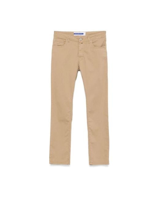 Jacob Cohen Slim-Fit Trousers in het Natural voor heren