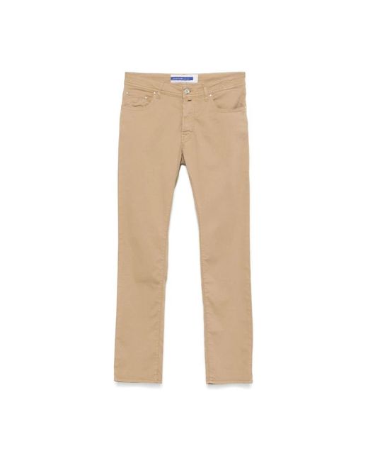 Jacob Cohen Slim-Fit Trousers in het Natural voor heren