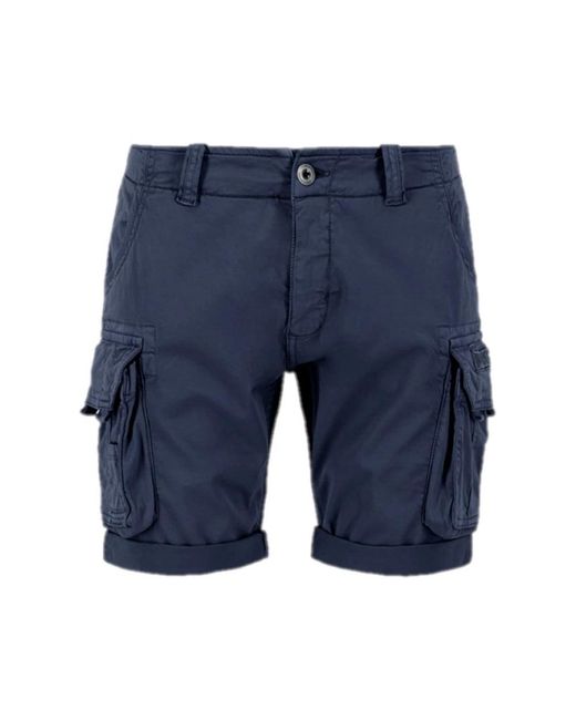 Alpha Industries Blue Casual Shorts for men