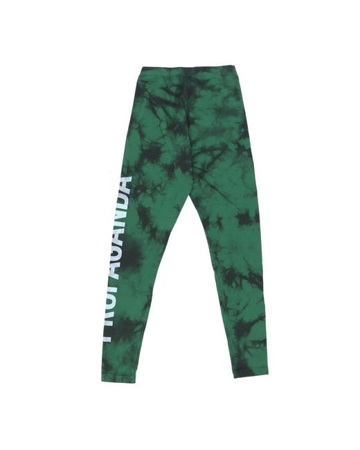 Propaganda Broeken ,Groen ,Polyester Groene Tie Dye Dameslegging in het Green