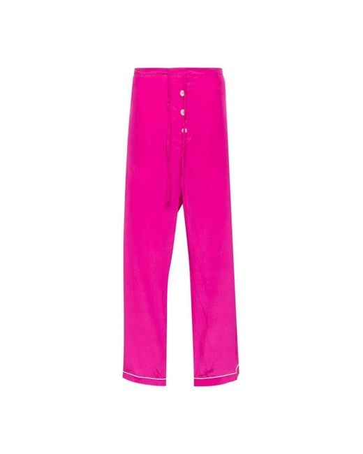 Bode Pink Straight Trousers for men