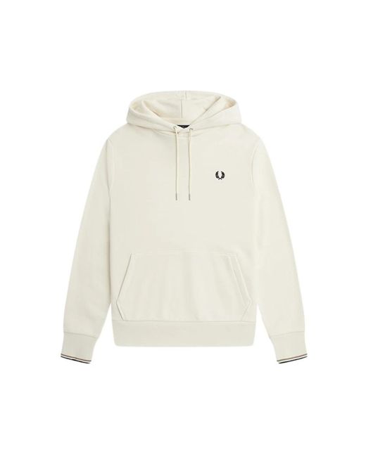 Fred Perry White Hoodies for men