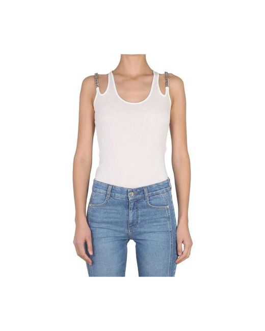 Stella McCartney White Falabella Chain Top