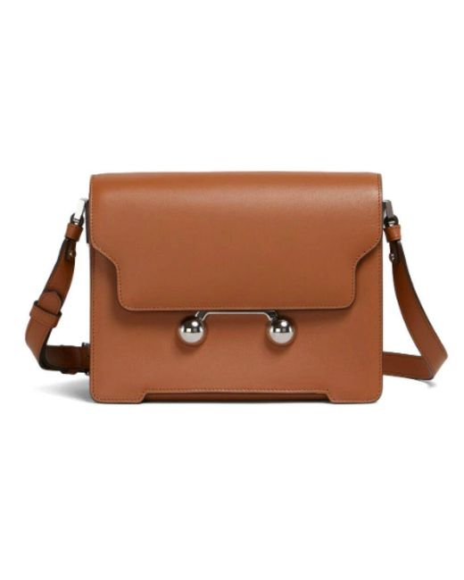 Marni Brown Braune mittlere schultertasche