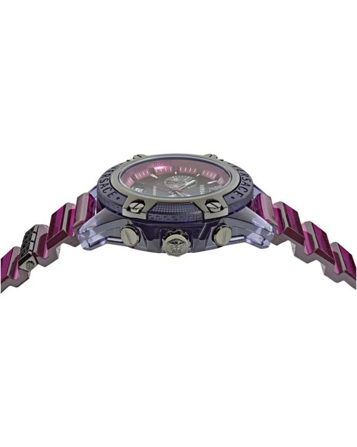 Versace Purple Armbanduhr sport watch icon active chrono 44mm - vez7 blue/violet transparent vez701423