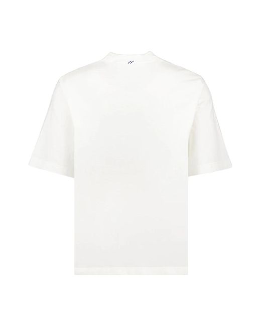 Burberry Kurzarm baumwoll t-shirt in White für Herren