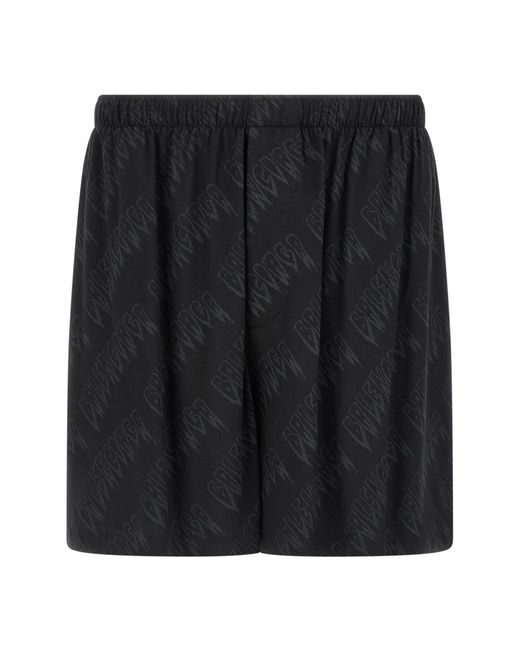 Balenciaga Black Casual Shorts for men
