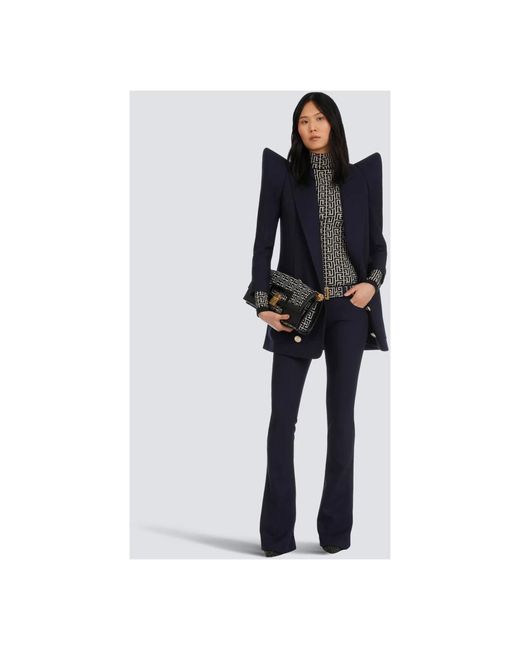 Balmain Black Strickpullover mit -Monogramm