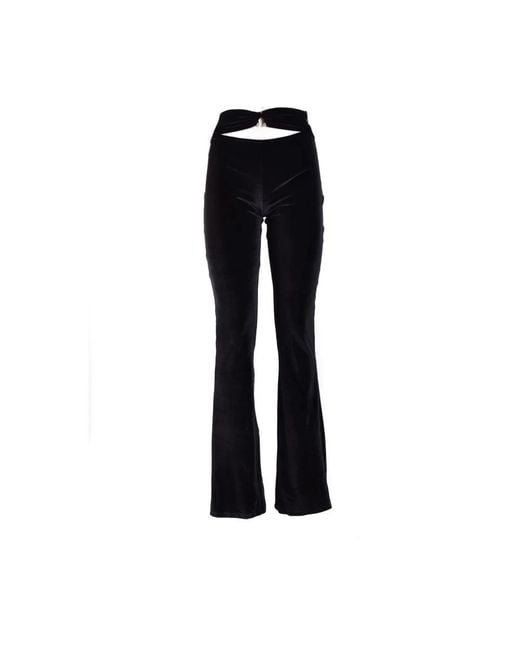 Philipp Plein Black Wide Trousers