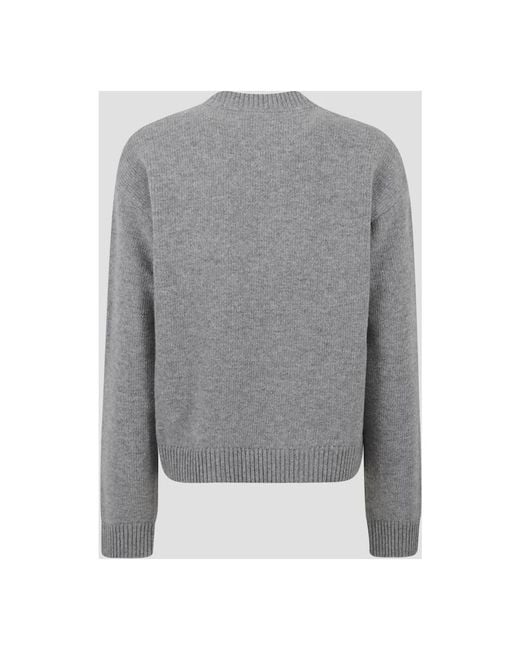 Gucci Gray Round-Neck Knitwear
