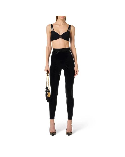 Elisabetta Franchi Black Leggings