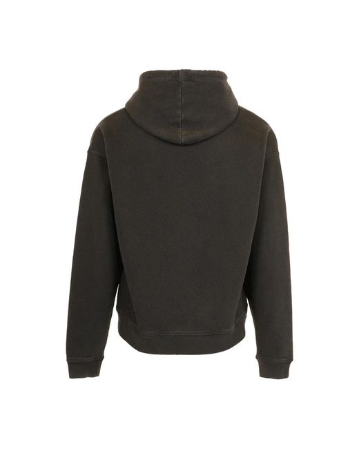 DSquared² Hoodies & Sweatvesten ,Zwart ,Zwarte Logo Patch Hoodie Sweater in het Black voor heren