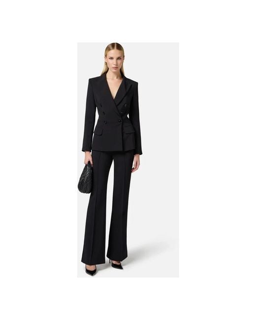 Elisabetta Franchi Black Double Breasted Suits