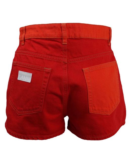 Ganni Red Short Shorts