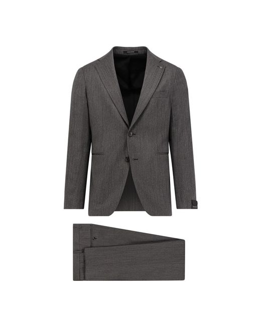 Tagliatore Gray Single Breasted Suits for men