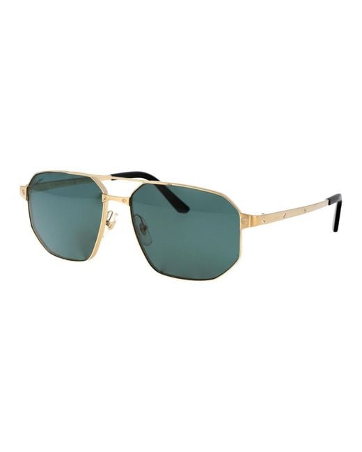 Cartier Stylische sonnenbrille ct0462s in Green für Herren