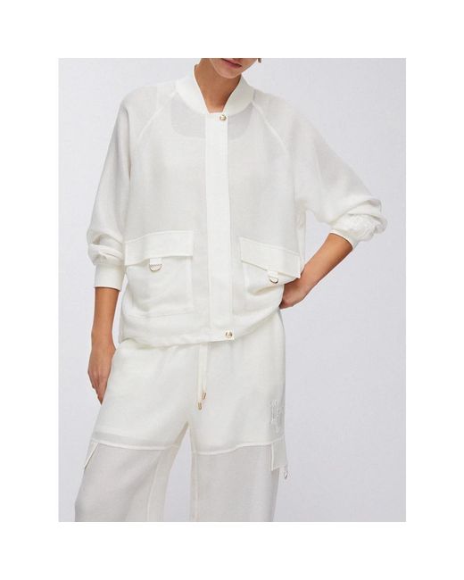 Liu Jo White Bomber Jackets