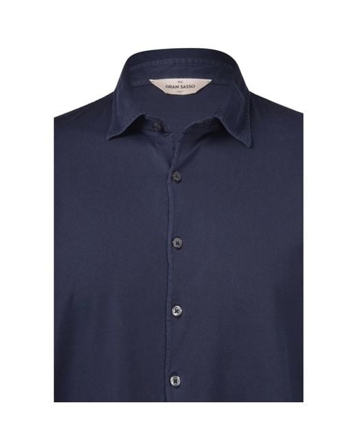 Gran Sasso Langarmhemd in Blue für Herren