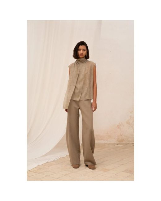 Cortana Brown Wide Trousers