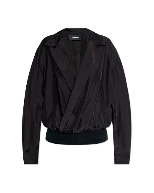 DSquared² Black Silk Top