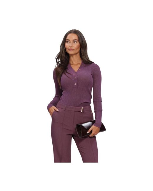 Aaiko Purple V-Neck Strickware