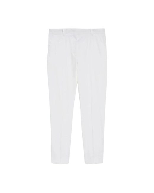 Max Mara Studio White Slim-Fit Trousers