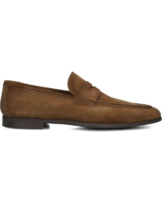 Magnanni Shoes Braune Wildleder-Slipper in Brown für Herren