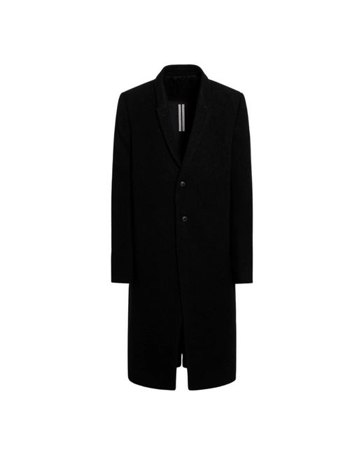 Rick Owens Black Single-Breasted Coats for men