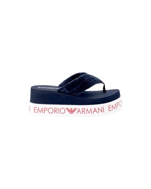 Emporio Armani Blue Flip Flops