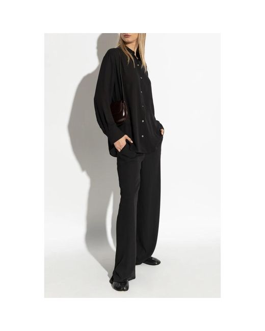 Theory Black Wide Trousers