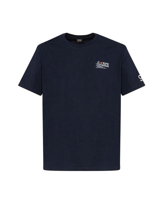 Suns Boards Paolo Text T-Shirt in Blue für Herren