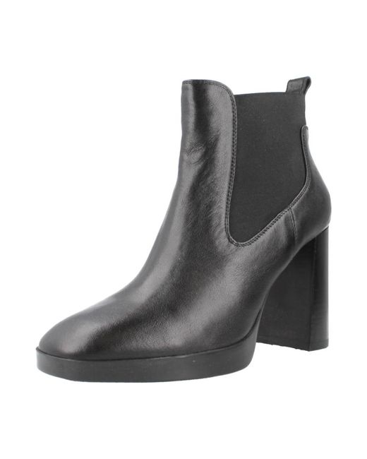 Geox Black Heeled Boots