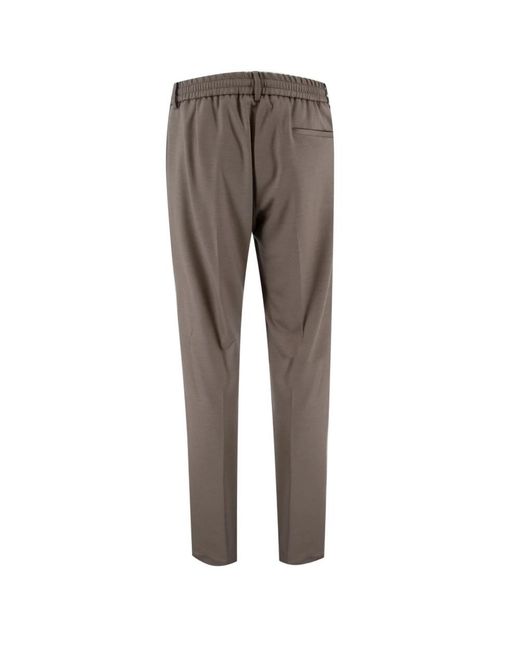 Berwich Gray Straight Trousers for men